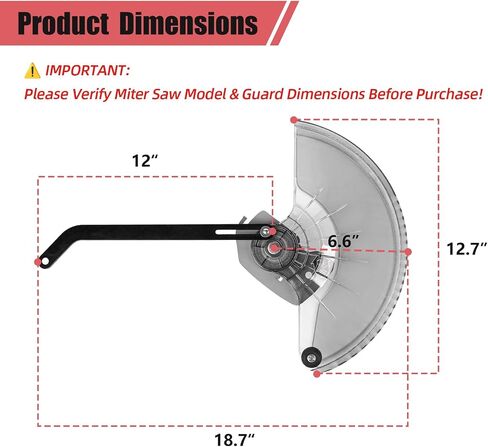 Miter Saw Parts Lower Blade Guard Replacement for Ryobi TSS102L TS1345L 10" Sliding Compound Miter Saw - Replaces Ryobi Part # 080016005704 in Saudi Arabia