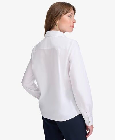 Tommy Hilfiger Women's Long Sleeve Collared Puff Printed Top in Saudi Arabia