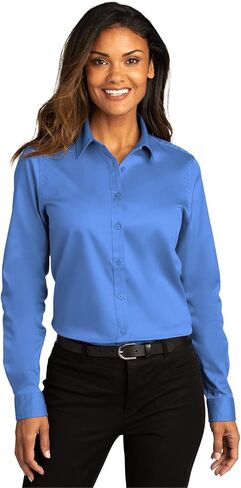Port Authority Ladies Long Sleeve SuperPro React Twill Shirt in Saudi Arabia
