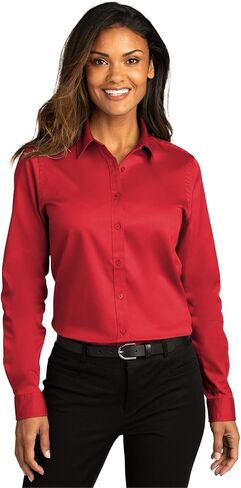 Port Authority Ladies Long Sleeve SuperPro React Twill Shirt in Saudi Arabia