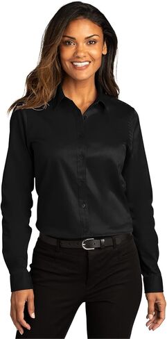 Port Authority Ladies Long Sleeve SuperPro React Twill Shirt in Saudi Arabia