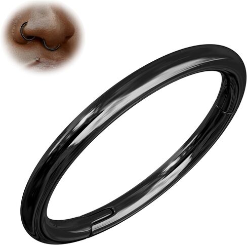 BodyBonita G23 Titanium Nose Hoops for Women - 20/18/16G Septum Nose Lip Conch Helix Cartilage Piercing Jewelry in Saudi Arabia