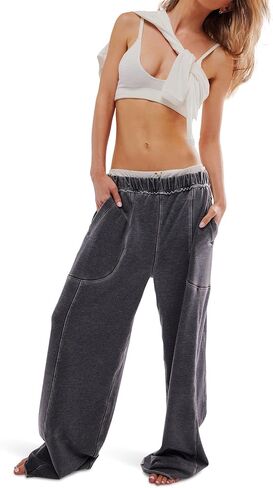 Free People Women's Dont Wait Up Lounge Pants, Quiet Harbor in Saudi Arabia