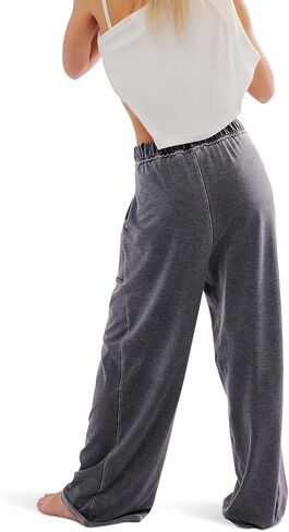 Free People Women's Dont Wait Up Lounge Pants, Quiet Harbor in Saudi Arabia