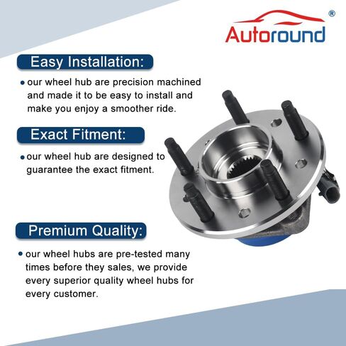 Autoround 513137 Front Wheel Bearing and Hub Assembly Compatible with 97-03 Chevy Malibu, 99-05 Pontiac Grand Am/Chevrolet Classic, 97-04 Oldsmobile Cutlass/Alero, Both Passenger Driver Side in Saudi Arabia