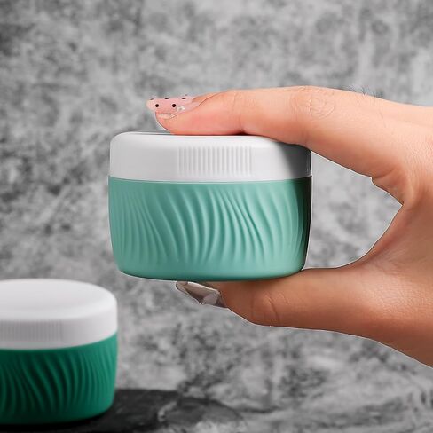 Travel Containers for Toiletries, Silicone Cream Jars BPA-Free, TSA Approved 3oz Travel Size Containers, Leak-proof Portable Size Silicone Jars with Lid for Face Hand Body Cream (4 Pack) in Saudi Arabia