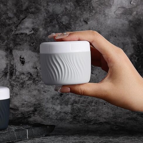 Travel Containers for Toiletries, Silicone Cream Jars BPA-Free, TSA Approved 3oz Travel Size Containers, Leak-proof Portable Size Silicone Jars with Lid for Face Hand Body Cream (4 Pack) in Saudi Arabia