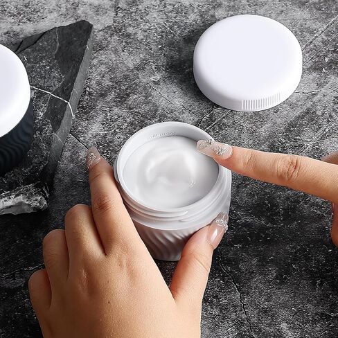 Travel Containers for Toiletries, Silicone Cream Jars BPA-Free, TSA Approved 3oz Travel Size Containers, Leak-proof Portable Size Silicone Jars with Lid for Face Hand Body Cream (4 Pack) in Saudi Arabia