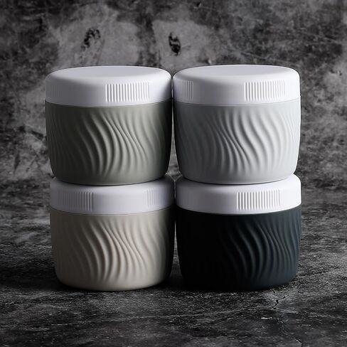 Travel Containers for Toiletries, Silicone Cream Jars BPA-Free, TSA Approved 3oz Travel Size Containers, Leak-proof Portable Size Silicone Jars with Lid for Face Hand Body Cream (4 Pack) in Saudi Arabia
