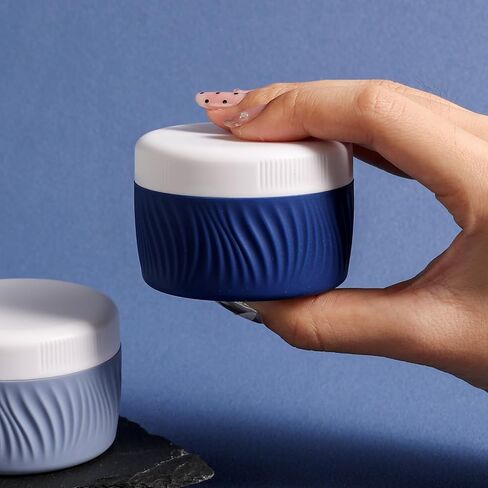 Travel Containers for Toiletries, Silicone Cream Jars BPA-Free, TSA Approved 3oz Travel Size Containers, Leak-proof Portable Size Silicone Jars with Lid for Face Hand Body Cream (4 Pack) in Saudi Arabia
