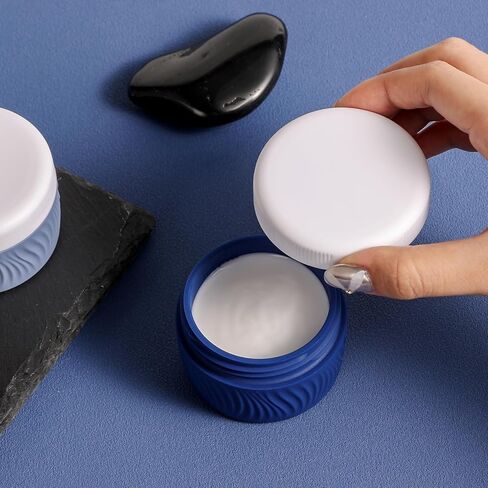 Travel Containers for Toiletries, Silicone Cream Jars BPA-Free, TSA Approved 3oz Travel Size Containers, Leak-proof Portable Size Silicone Jars with Lid for Face Hand Body Cream (4 Pack) in Saudi Arabia