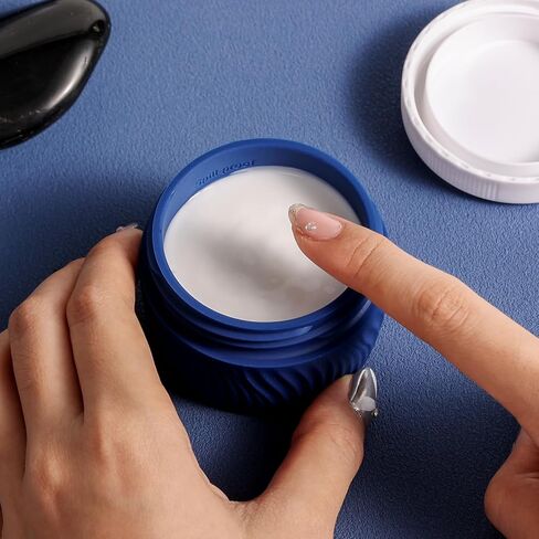 Travel Containers for Toiletries, Silicone Cream Jars BPA-Free, TSA Approved 3oz Travel Size Containers, Leak-proof Portable Size Silicone Jars with Lid for Face Hand Body Cream (4 Pack) in Saudi Arabia