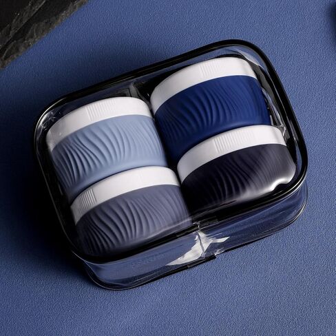 Travel Containers for Toiletries, Silicone Cream Jars BPA-Free, TSA Approved 3oz Travel Size Containers, Leak-proof Portable Size Silicone Jars with Lid for Face Hand Body Cream (4 Pack) in Saudi Arabia