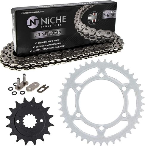 كومبو مسننة للسيارة Niche Drive لـ Kawasaki Ninja 500 EX500 GPZ500 Front 16 REAT 41 TOUND 520V O-RING 104 LINKSS in Saudi Arabia