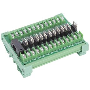 DC12-36V 16 Channel PLC Amplifier Board,PLC Amplifier Board,Isolation Relay Module,NPN Input PNP Output,Drilling,PCB Module Rack Installation