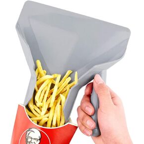 French Fry Scoop Right Handle French Fry Bagger Polycarbonate Commercial Scoop Grey