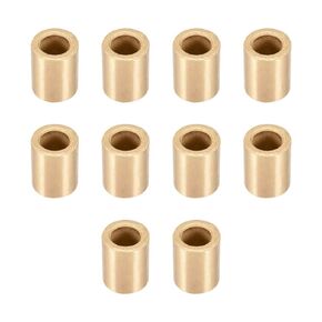 uxcell Bearing Sleeve 6mm Bore x 10mm OD x 10mm Length Self-Lubricating Sintered Bronze Bushings 10pcs