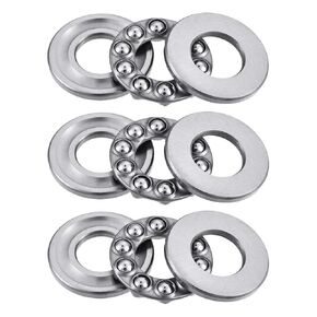 uxcell 51203 Thrust Ball Bearings 17mm x 35mm x 12mm Chrome Steel Single Direction 3pcs