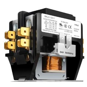 HVAC Contactor,FOCSPROD 25 Amp Single Pole / 1 Pole Contactor 24V Coil AC Contactor, Air Conditioner Condenser Compressor Contactor AC Definite Purpose Contactor, UL Listed