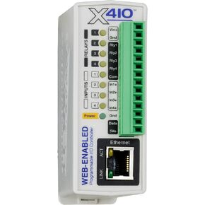 X-410 Industrial Web-Enabled Ethernet Relays, Digital Inputs, and Temperature/Humidity Monitor (Industrial Line Power 9-28 VDC) in Saudi Arabia