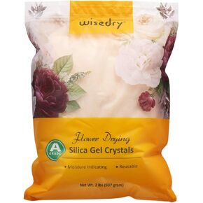 wisedry Silica Gel Flower Drying Crystals - 5 LBS, Color Indicating, Reusable