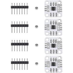 4Pcs AS5600 Magnetic Encoder 3.3V 12bit high Precision Magnetic Induction Angle Measurement Sensor Module，Mainly Used to Obtain Information Such as Progressive Motor Speed