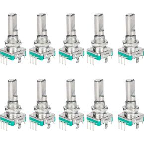 10 Pcs EC11 Rotary Encoder Dode Switch Audio Digital Potentiometer with Switch - 20MM