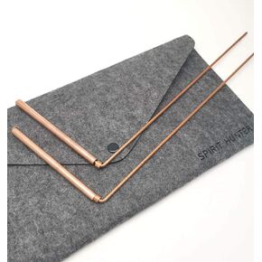 99.9% Copper Dowsing Rod- 2PCS Divining Rods with Bag - Detect Gold, Water, Ghost Hunting etc.