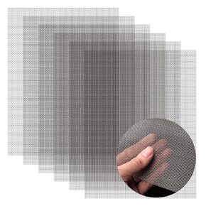 6 Pack 12x8 Inch Wire Mesh, 20 Mesh 304 Stainless Steel Mesh, Never Rust Sturdy Metal Mesh Screen for DIY Projects, Vent, Cage, Garden, Window Screen, Filter Mesh