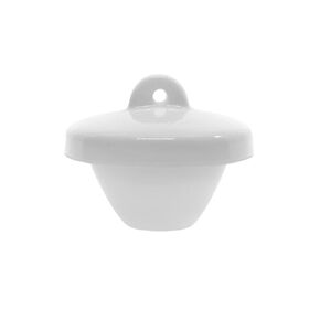 Eisco Labs Porcelain Crucible with Lid, Short Form, 8ml Capacity - Pack of 15