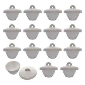 Eisco Labs Porcelain Crucible with Lid, Short Form, 8ml Capacity - Pack of 15