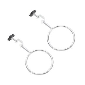 2pcs Hoop Experiment Support Ring Labs Closed Ring Laboratory Support Stand Clamps Closed Extension Ring Experiment Equipment Ring Beakers Support Ring Iron Accessories Cook