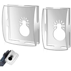 Square Slot Cutter, 2PCS Stainless Square Slot Cutter Rectangle Slot Cutter, Socket Slot Cutter Carving One Step in Place for Plastic Metal or Low-Voltage Electrical Boxes Mounting (Rectangle+ Square)