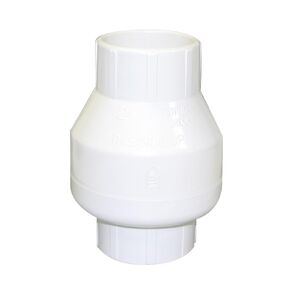 Valterra 200-20W PVC Swing (No Spring) Check Valve, White, 2" Slip