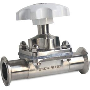 مزورة الفولاذ المقاوم للصدأ صمام الحجاب الحاجز 316l ثلاثي المشبك صمام الحجاب الحاجز سيليكون ختم 1.5 بوصة للتحكم في السوائل فائقة النقاء أو العقيمة أو المسببة للتآكل أو الكاشطة in Kuwait