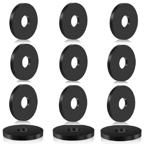 Rubber Washer (25 Pcs) Heavy Duty Abrasion Resistant Rubber, 1 OD x 1/4 ID x 1/8 Inch Thickness Rubber Flat Washer Flat Rubber Grommets Black Rubber Washers for Bolts Spacers, Vibration Suppression