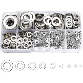 1200 Pcs Nylon Flat Washers for Screws Bolts, Black Plastic Washers, Premium Fender Washers Assortment Set, Assorted Washers Kit (9Sizes-M2 M2.5 M3 M4 M5 M6 M8 M10 M12) for Household & Commercial YLYL