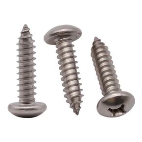 #10 x 1-1/4" (100 Pack) Stainless Steel Phillips Pan Head Wood Screws, Stainless Steel 304 (18-8), Pan Head Sheet Metal Screws Self Tapping Screws