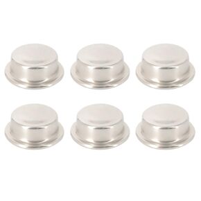 Push on Pushnut Cap Stud 5/8 Inch Axle Cap Nut Zinc Mech Finish for Hand Trucks, Rolling Bins, and Lawn Wagons - 6 Pack