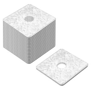 20 Pcs 5/8"(ID) x1/8"x3"x3" Square Plate Washers,Hot-Dipped Galvanized Steel Bearing Plate,Thickness 2.8mm