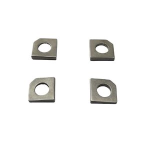 4PCS 304 Stainless Steel Square Beveled Washers Square Slot Steel Plastic Galvanized Metal Facade Square Pads for Dia.8mm
