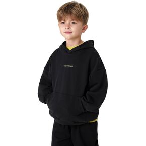 MARC&JANIE Boys Girls Long Sleeve Sweatshirts Solid Color Loose Hoodies Versatile Comfortable Cotton Tops 231711