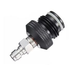Universal Paintball Remote Coil ASA Adapter with Foster Quick-Disconnect Nipple Air Tool Fitting (G 1/2 Male to 8mm Male)