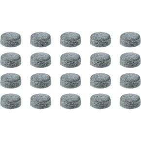 20 Pack Pool Cue Tips - Billiard Cue Replacement Tip, Wear-Resistant, Apply to Pool Cues/Snooker (11mm Dia, Grey)