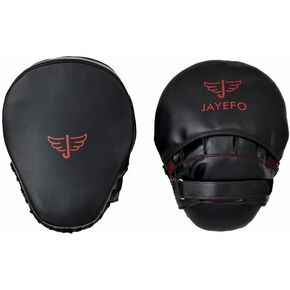 Jayefo Glorious Boxing Pads Focus Mitts for Training - Punching Blocking Pad for Boxing, Kick Boxing, MMA, Muay Thai and Material Arts - Curved Punch Mitts - Standard Size - Black in Kuwait