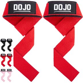Weight Lifting Straps - Cotton Neoprene Padded Cushion Wrist Wraps Support for Deadlift Cross Training Powerlifting Bodybuilding - Workout Accessories - Weightlifting Gym Gloves for Men & Women