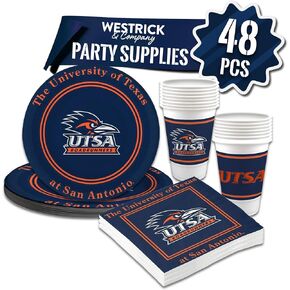South Carolina Gamecocks Party Supplies 48 Piece Officially Licensed University Set: 16 oz. Plastic Beverage Cups, 9" Paper Plates, Luncheon Napkins, Complete Party Supplies for 16 Guests by Westrick