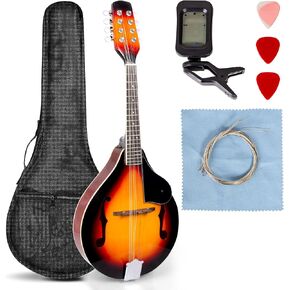 A Style Mandolin Instrument, 8 String Acoustic Mandolin, Useful for Mahogany Wood Mandolins Beginners Adult or Kid