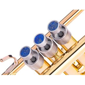 أزرار أصابع مخصصة للبوق الثقيل لجميع أبواق Yamaha (جميع YTR)، Stomvi، Shagerl، Carol Brass وFides، Yamaha Flugelhorn 631/731، نماذج Yamaha Cornet (مطلية بالنحاس العتيق، Nuummite)