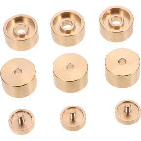 Vaguelly 1 Set Bonnet major Trumpet Button Buckle Upper and lower cover button trumpet Valve Replacement Parts Accessories clothes button piston copper washer Copper Press Covers